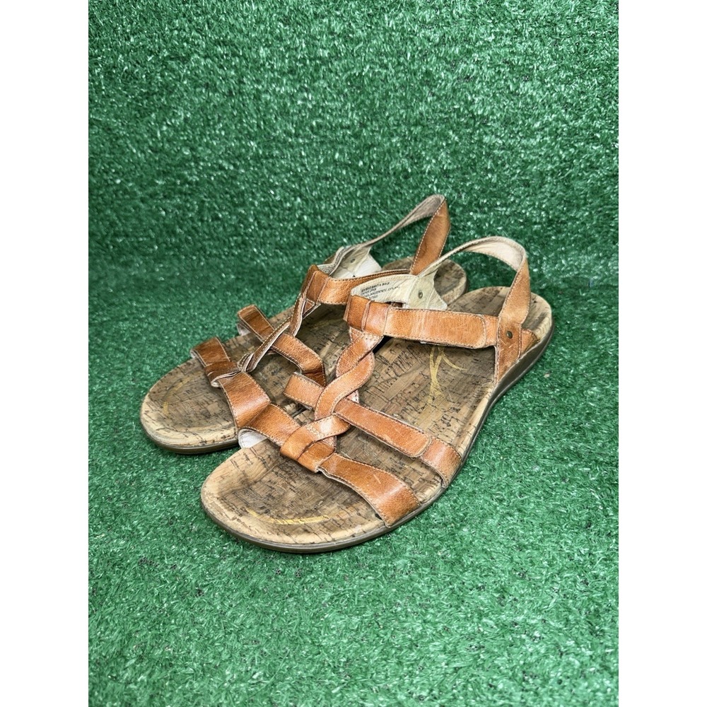 Abeo Bea Braid‎ Gladiator Brown Leather Summer Sandals Womens Size 9.5 Narrow - Picture 3 of 9